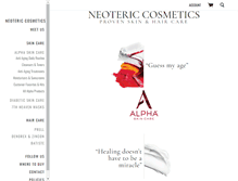 Tablet Screenshot of neotericcosmetics.com